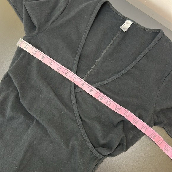 American Apparel Black Unitard Catsuit Jumpsuit Medium Bodycon Long Sleeve - Picture 9 of 16